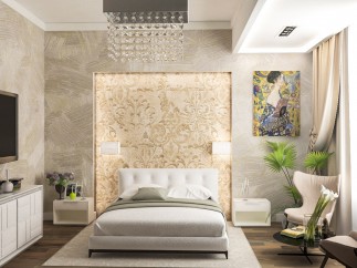 Şüvəlan bağı evində yataq otaqı interyer dizaynı